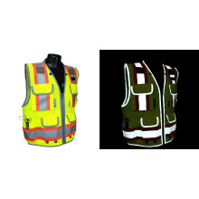 Class 2 Heavy Woven Two Tone Engineer High Visibility Vest (Medium)